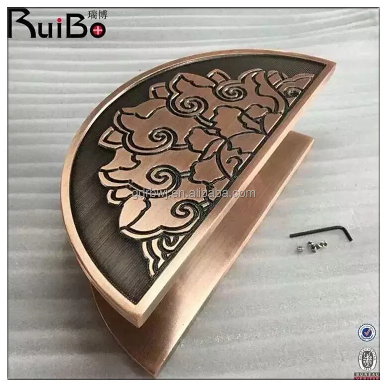 RB-4118 новый дизайн, хорошее качество, красная старинная бронзовая ручка для двери