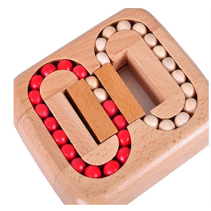 New Style IQ Mind Test Brain Teaser Beads Wooden Puzzle Game Toy for Adults and Kids