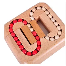 New Style IQ Mind Test Brain Teaser Beads Wooden Puzzle Game Toy for Adults and Kids