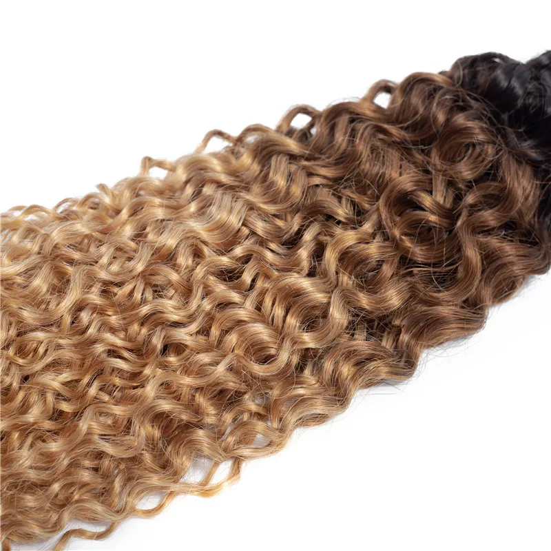 Wholesale Unprocessed Raw Virgin Brazilian Ombre Curly Hair Extension,2018 Hot Selling Kinky Curly Hair Weave Bundles