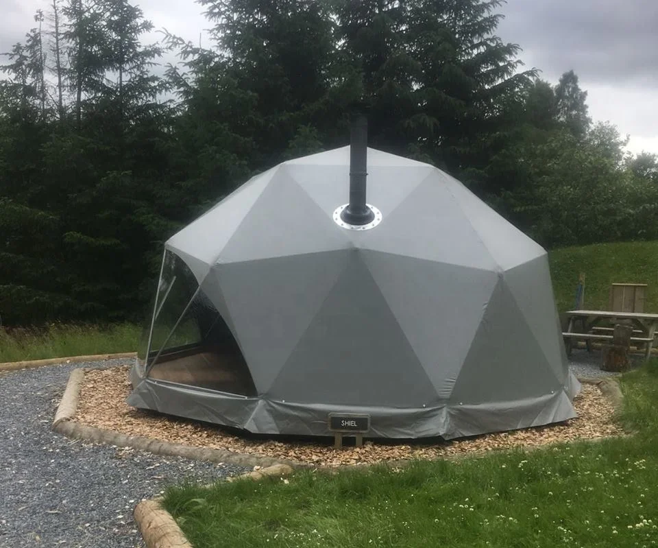 6m 8m 10m Outdoor Waterproof Luxury Geodesic Domeatest Durable Semi- permanent Building Hotel Glamping Tent for Sale