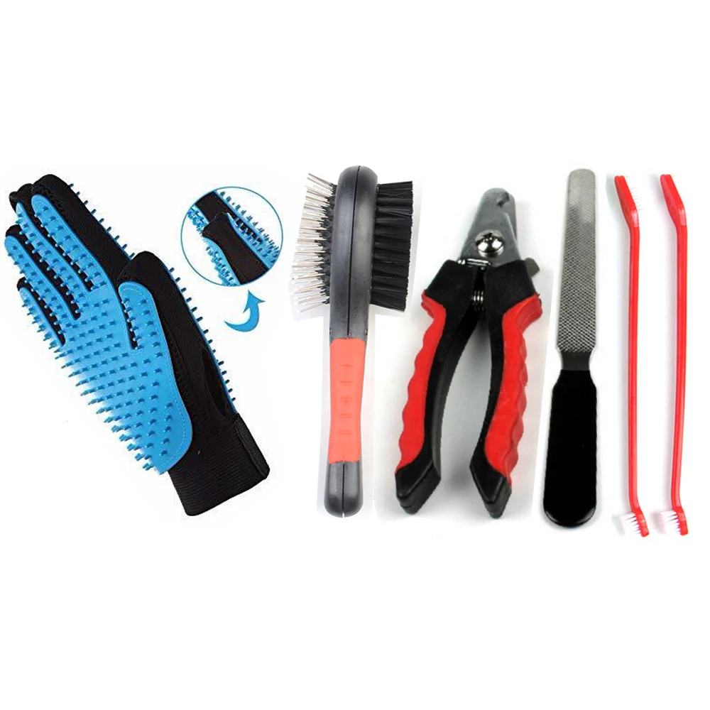 Dog Pet Products Pet Grooming Glove Pet Brush Grooming Set