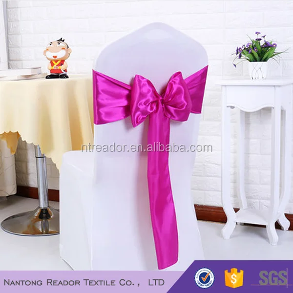 wholesale factory wedding tie back chair cover satin chair sashes for banquet