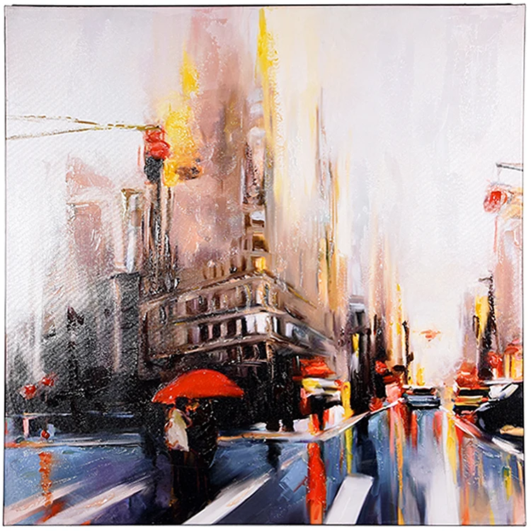 Classic Paris Street City Landscape Decoration Painting Oil Painting In Living Room Office