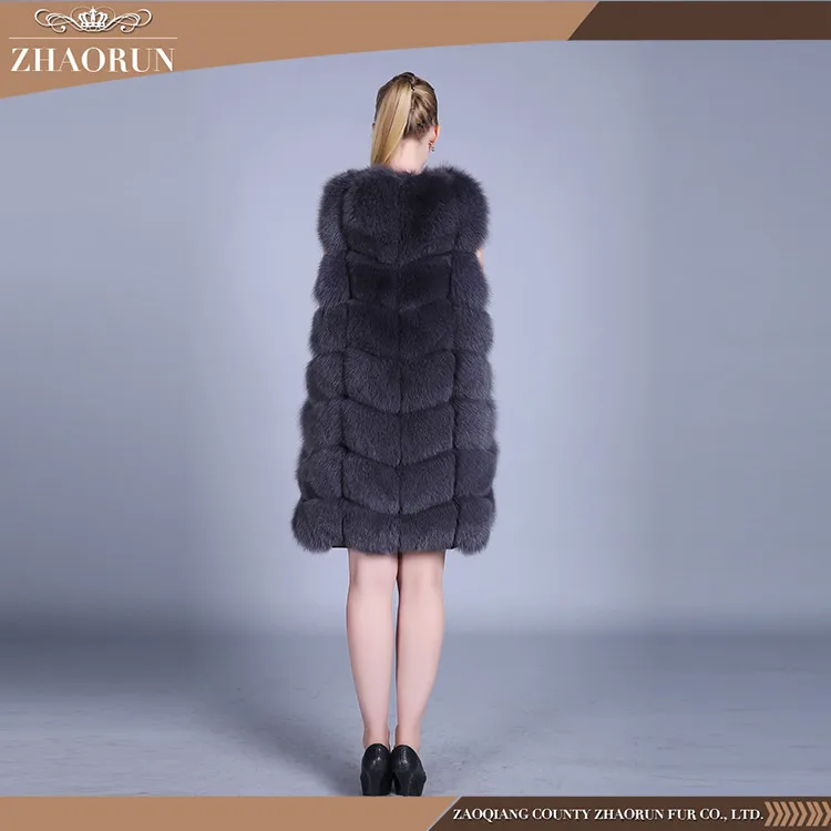 Wholesale China Fox Fur Vest / Winter Fur Hooded Gilet
