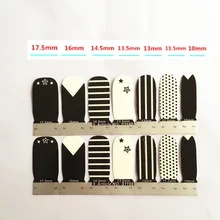Black White Cute stars Nail Arts Nail Sticker Waterproof Nail Decal Sticker Gel Polish French Manicure