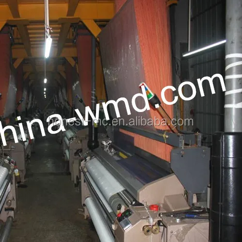 Electronic jacquard water jet loom weaving polyester fabric with high speed