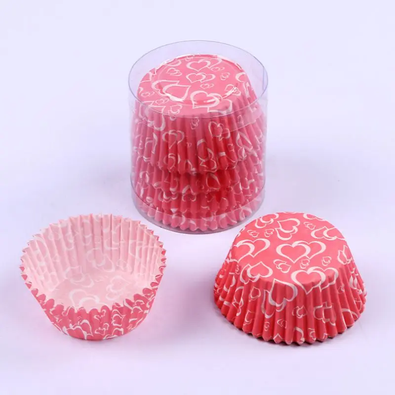 
PVC Tube Packed Cake Cups Disposable Cupcake Liners Paper Cupcake 