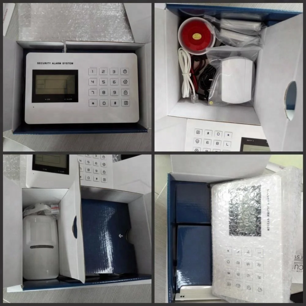 Auto dial sms alert wired wireless GSM burglar alarm system anti-theft wireless smart home alarm system from factory