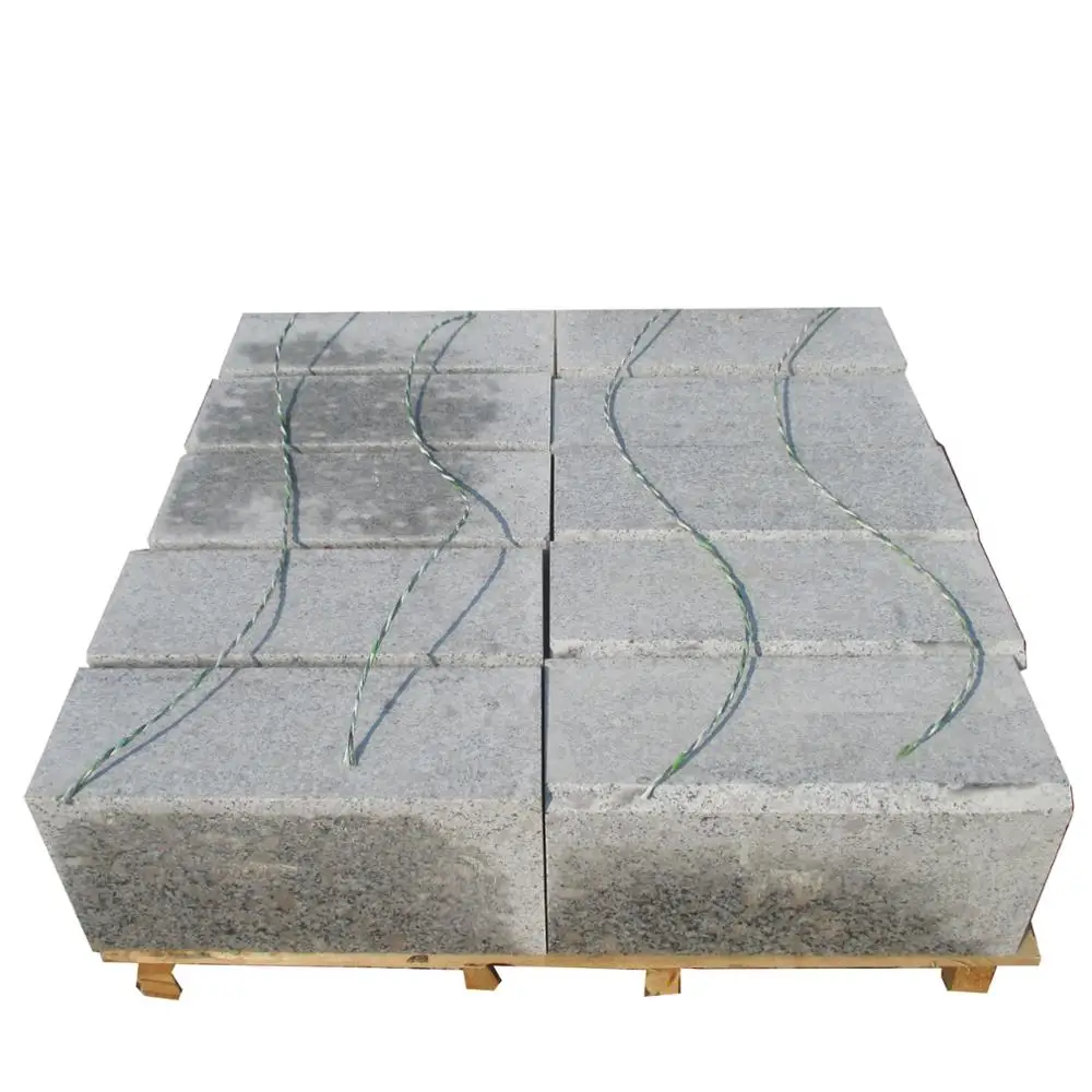 Chinese Cheap Natural Stone Grey Granite Kerbstone Granite Cut To Size Paving Stone For Driveway Pavers