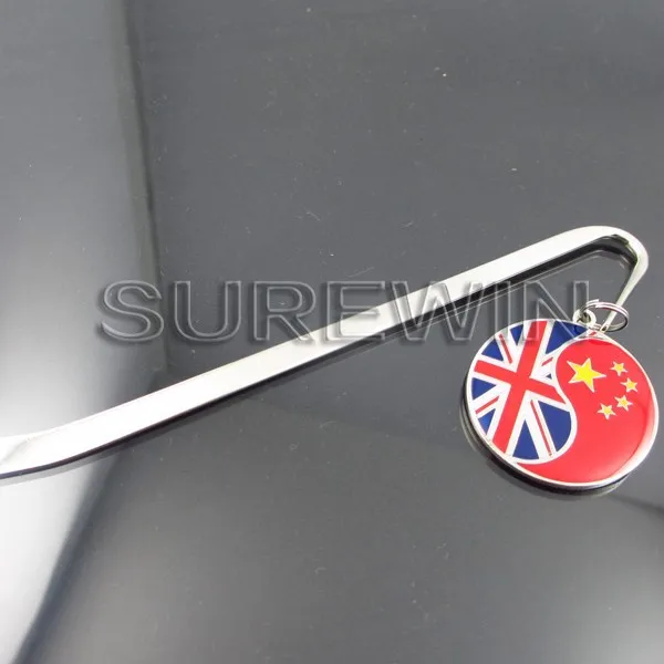 Рекламные металлические закладки wiht национальный флаг логотип закладку для всех видов книга