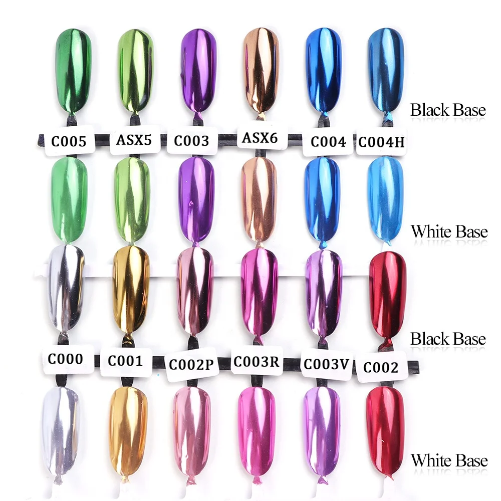 
0.5g Nail Mirror Glitter Powder Metallic Color Nail Art UV Gel Polishing Chrome Flakes Pigment Dust Decorations Nail Powder 