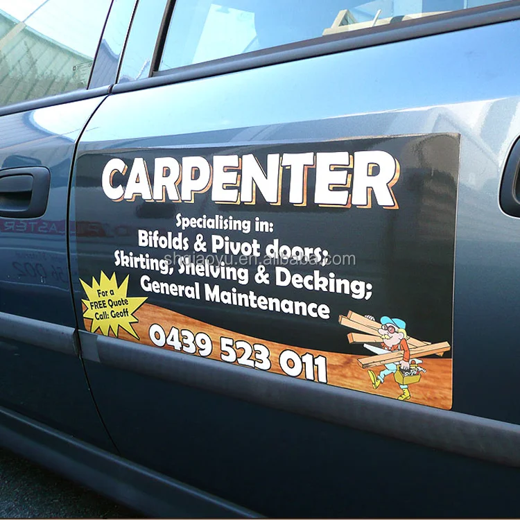 Outdoor Advertising Printed Vinyl Magnetic Car Sticker For Promotion