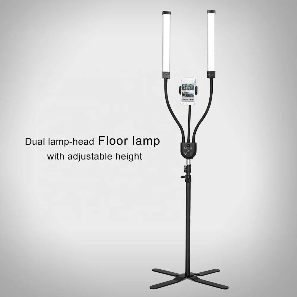 Remote control standing lamp daylight led floor lamp with bracket keep phone led floor lamp for studio