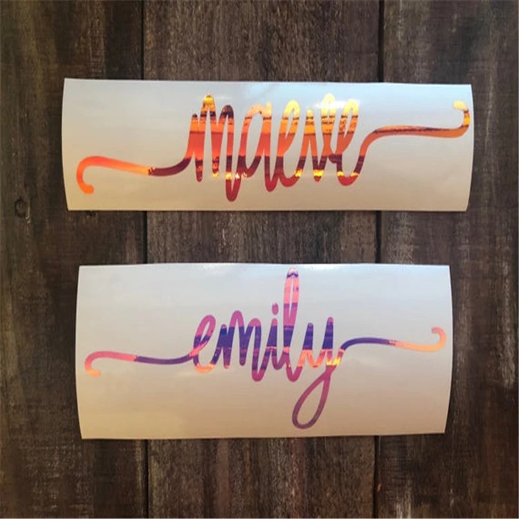 Custom Decal Sticker Transparent Glitter Laser Hologram Decals