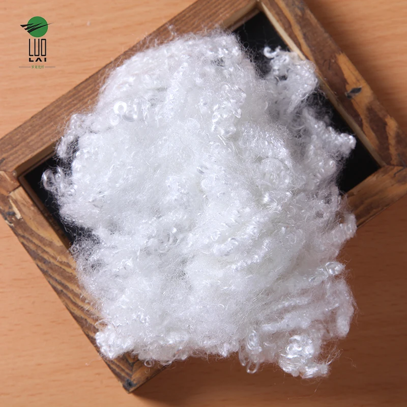 Low price of 100% Polyester 7dx64mm hollow conjugated siliconized recycled fiber in bales for filling pillows with high quality