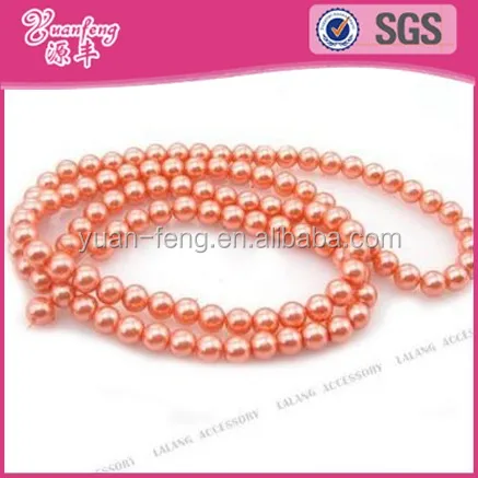 Beaded jewelry colorful abs pearl bead chains plastic bead strand