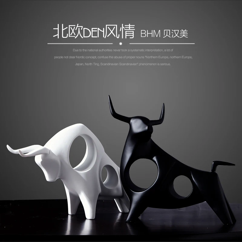 2017 оптовая главная декоративные bull керамическая фигурка ремесел