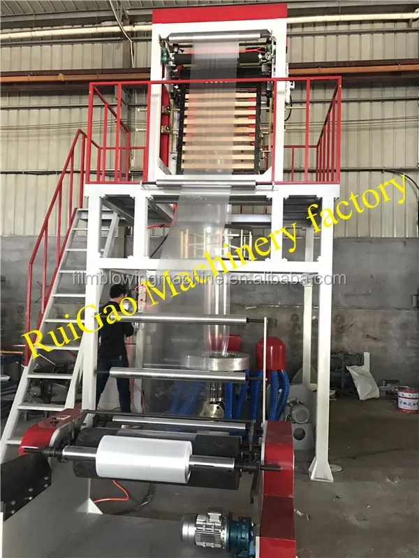 High Output high speed Plastic Polyethylene HDPE LDPE PE film blowing 3-layer co-extrusion blown film extrusion line machine
