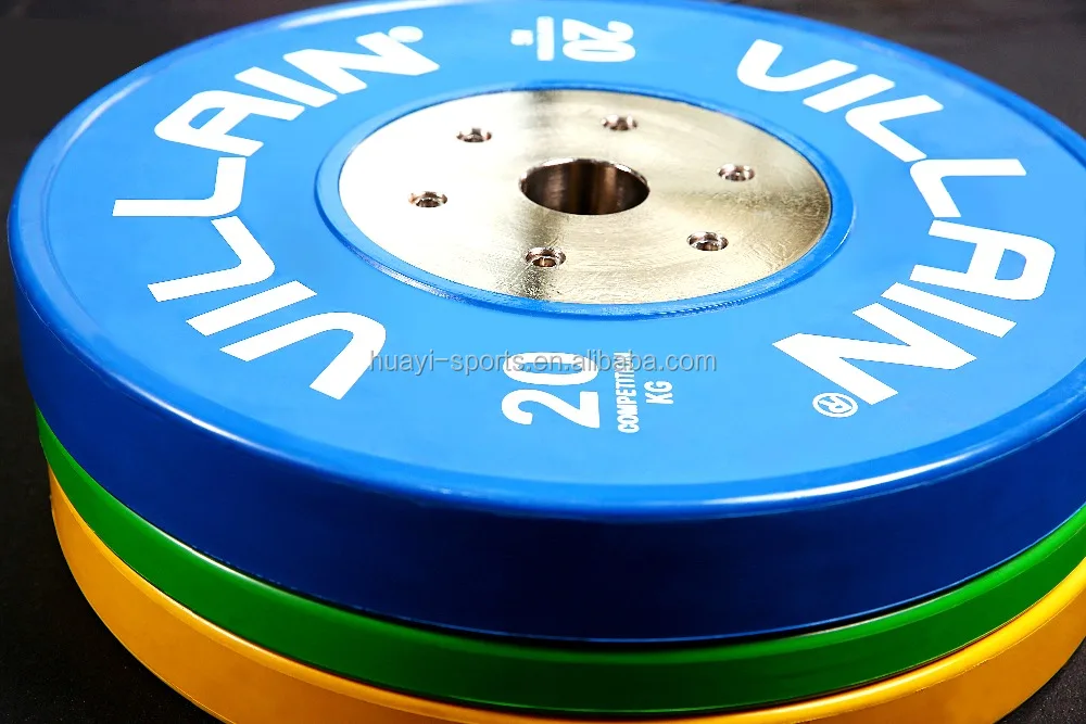 Durable rubber bumper plate Elite weightlifting barbell plate