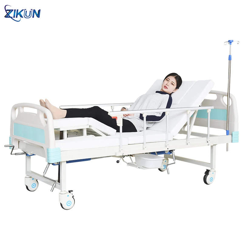 
Factory Price single crank manual hospital bed for patient 