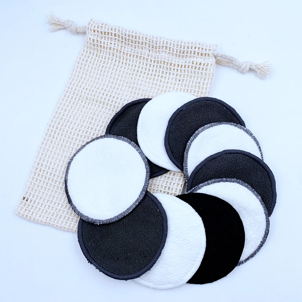 Лидер продаж на Amazon многоразовые бамбуковые прокладки для снятия макияжа в