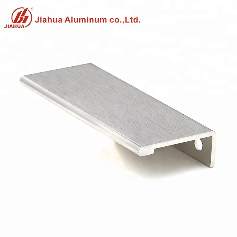 JIA HUA Aluminium Horizontal Aluminum Channel profile silver for kitchen handle