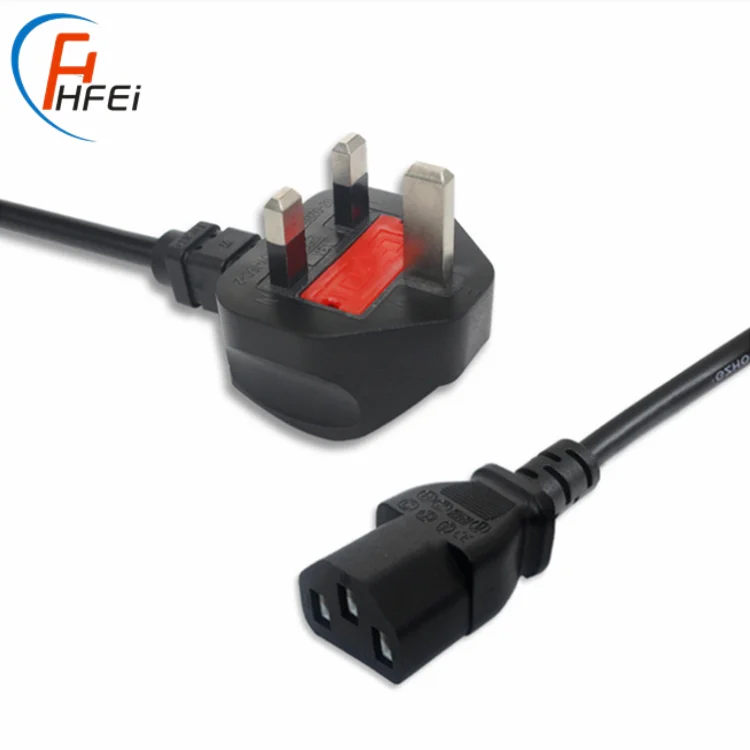 HF 2-prong pin EU UK AC Power Cord Cable  for PC inserts electric socket 3 porng plug to iec 60320 c13
