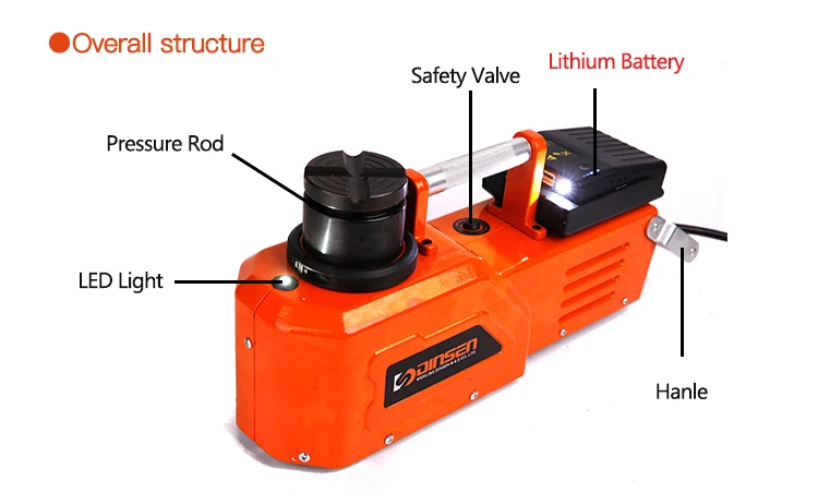 Total weight 15ton electric car jacks with jump starter built-in lithium battery