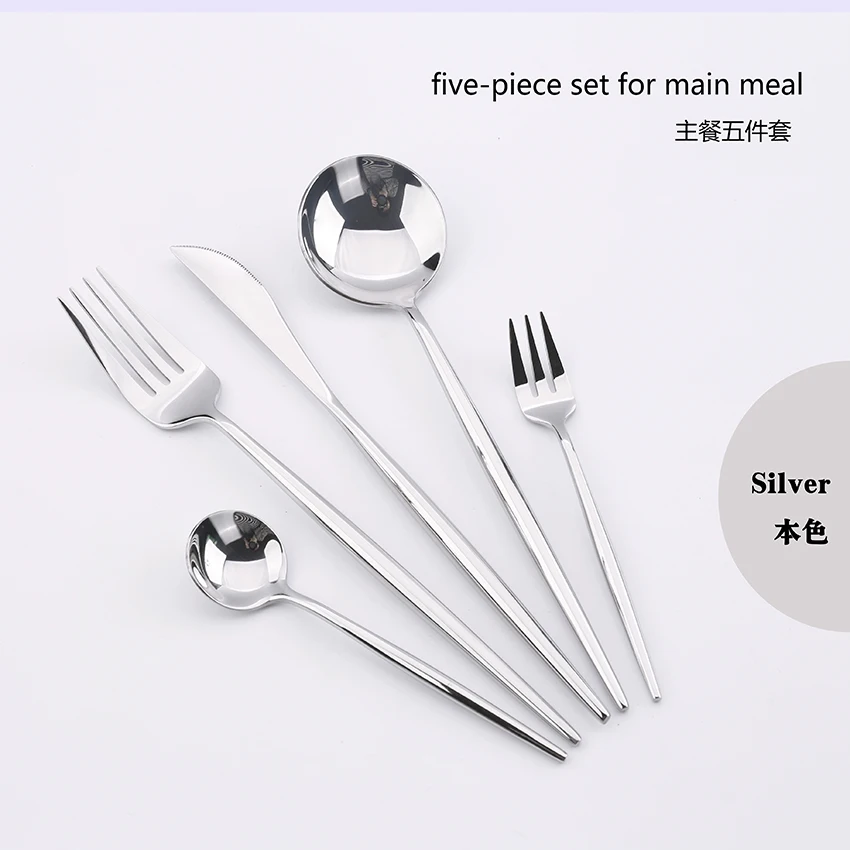 
Bulk gold flatware 304 Stainless Steel Western Tableware wedding dinnerware 