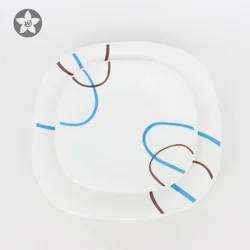 Microwave oven safe opal glassware heat resistant opal glassware dinnerware opal flat plate