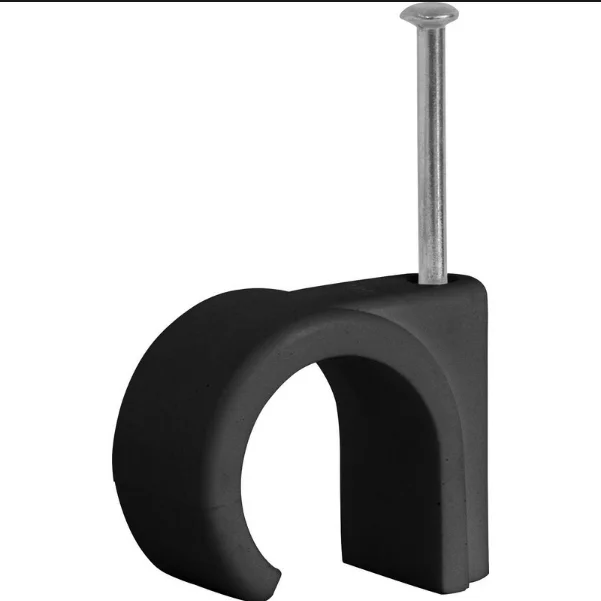 Сделано в Китае, высококачественный нейлоновый круглый держатель кабеля, зажим с бетонным гвоздем