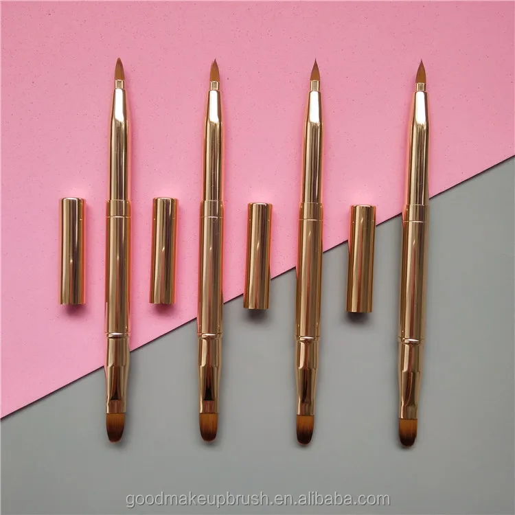 dual retractable lip liner brush