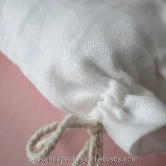 Soft Cotton Linen Drawstring Bag