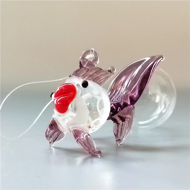 Colorful handmade murano glass bubble fish as fish tank decoration