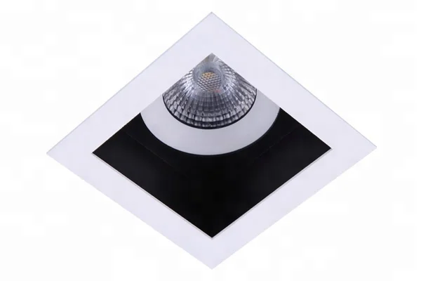 Alpha Ip44 Semi-Trimless Square Bathroom Led Down Light , White Square Dimmable Downlights