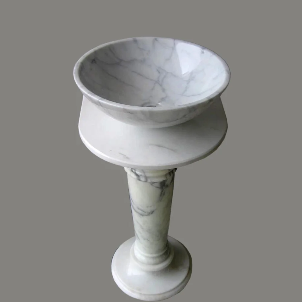 black granite pedestal stone basin for sale