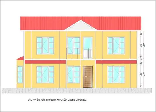 Филиппинское здание, легкая стальная конструкция, вилла с двумя рассказами