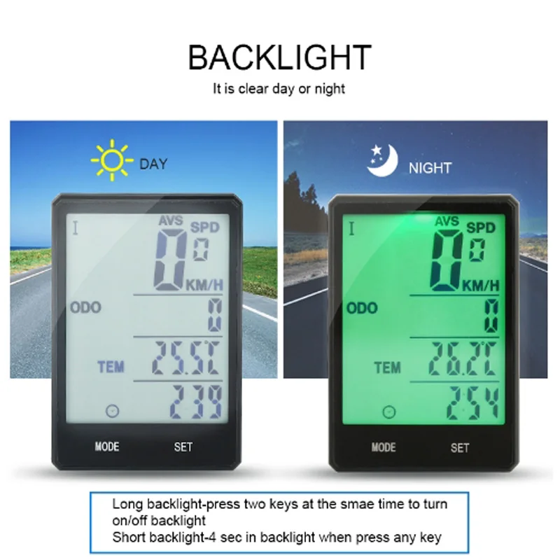 INBIKE Wireless Bike Computer Speedometer Odometer Rainproof Cycling Bicycle Computer Bike Measurable Temperature Stopwatch
