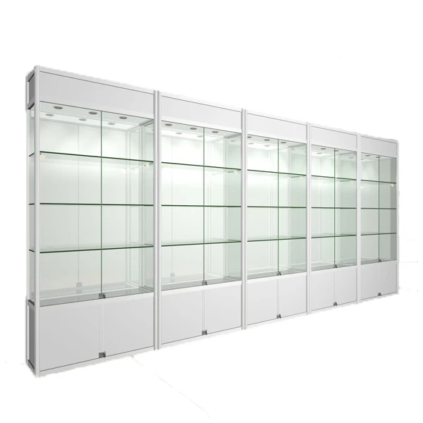 MDF  led glass locking display cabinet/model display showcase for sale/beauty salon cabinet showcase