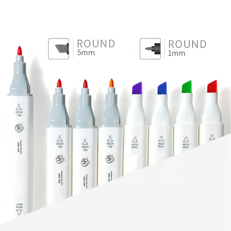 
Super Tips Art Drawing Dual Tip Fine Bullet & Chisel Point Color Marker Box 