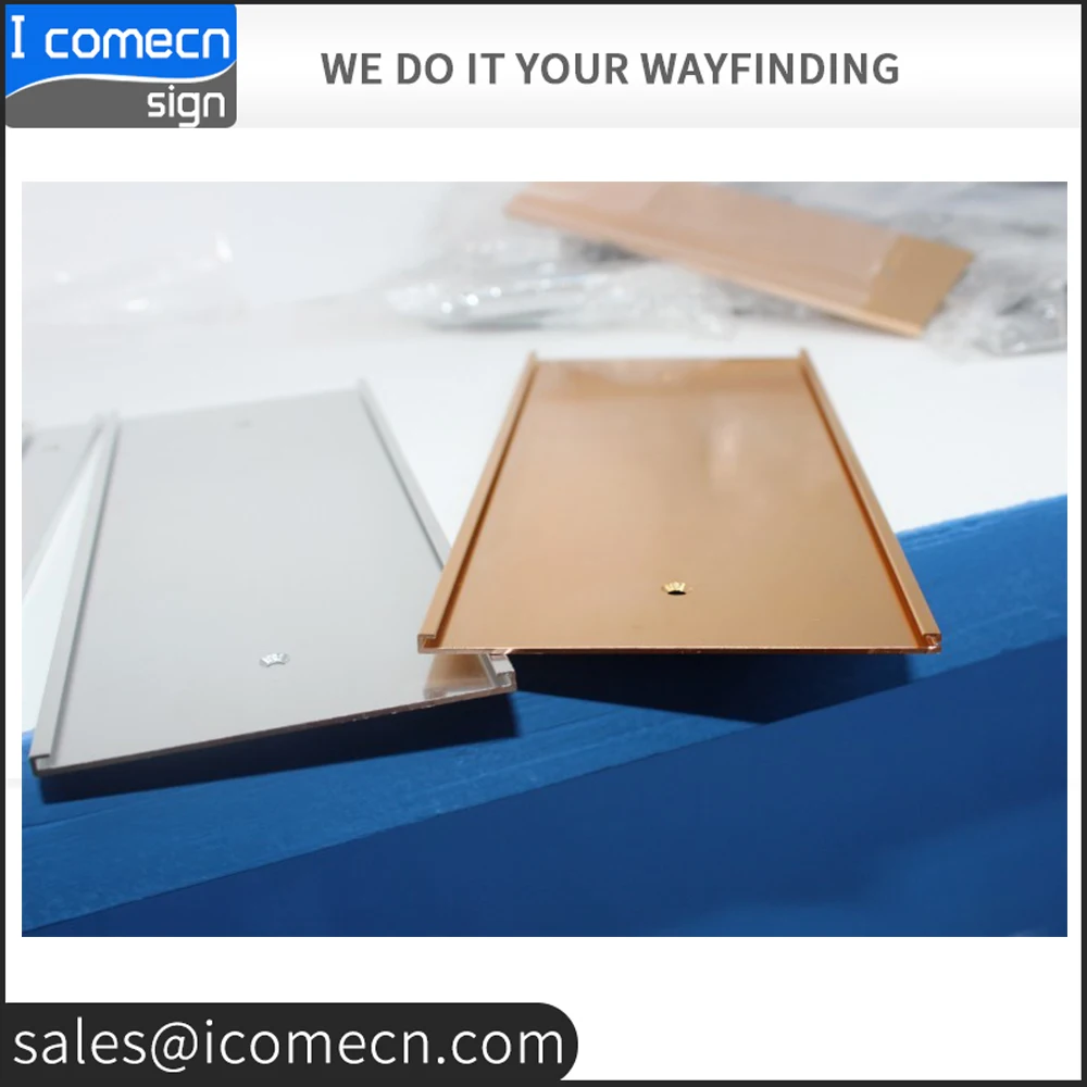 Good price 2*8 engraving plate anodized Metal table nameplate sign holder