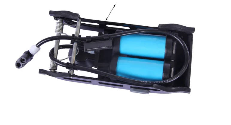 High Pressure Portable Pedal Type Car Bicycle Tire Double Cylinder Foot Pump