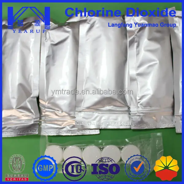 
Biocide Water Treatment Chemical Chlorine Dioxide Tablets / Chemical of Water Treatment for Sale 