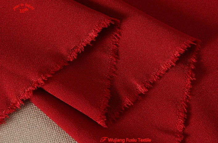 high quality double sides polyester thick moss crepe fabric composition
