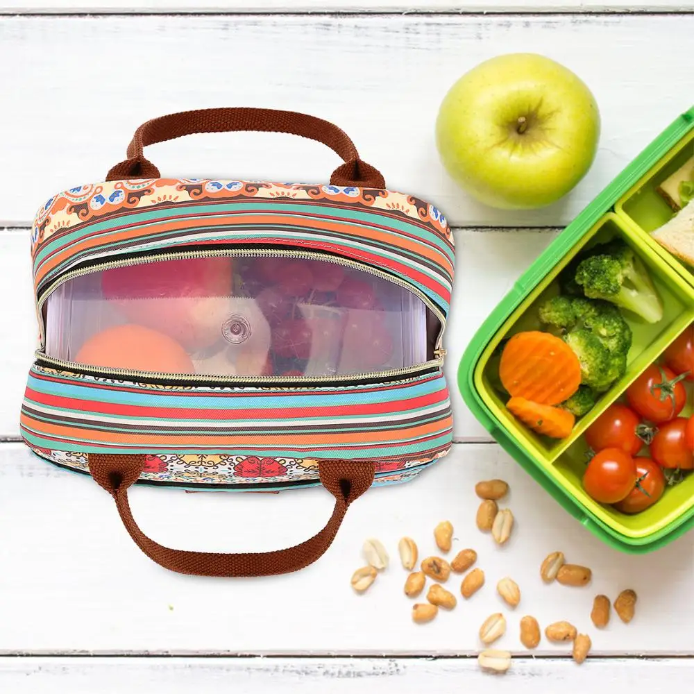 Lokass Newest Fashion Small Cute Portable Food Insulation Lunch Bag Girl Women Lunch Picnic Bags For Ladies