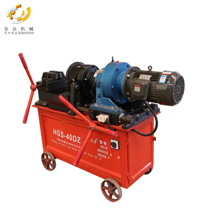 Anda rolling machine with ribbed bar thread rolling machine