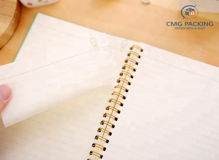 wholesale Paper Spiral Notebook Cartoon Line Hardcover Notebook Diary Japanese Coil Planner Organizer Agenda