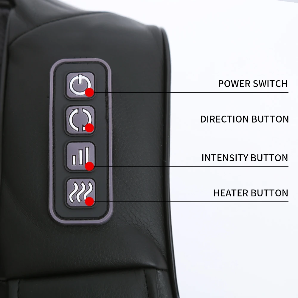 LUYAO OEM Amazon Best Seller Neck Shoulder Massager Shawl Shiatsu Heat Kneading Back Neck and Shoulder Massage Belt