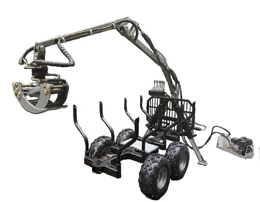 Small boom crane trailer